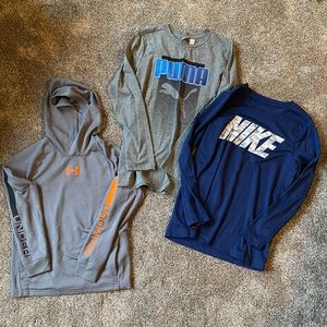 Under Armour hooded - Puma  - Nike long sleeve tee